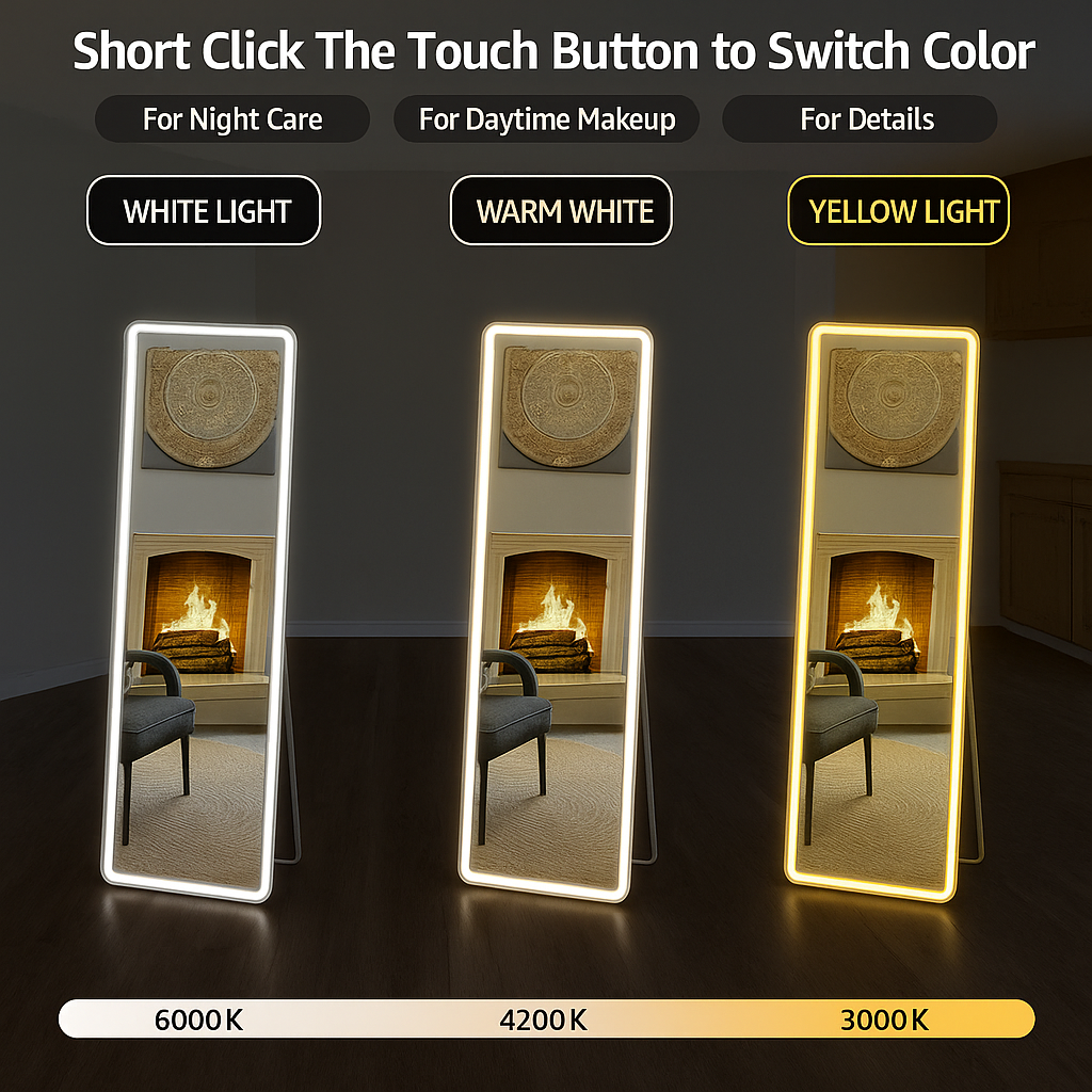 Seraphic® Full Length Mirror Standing or Wall-Mounted Mirror